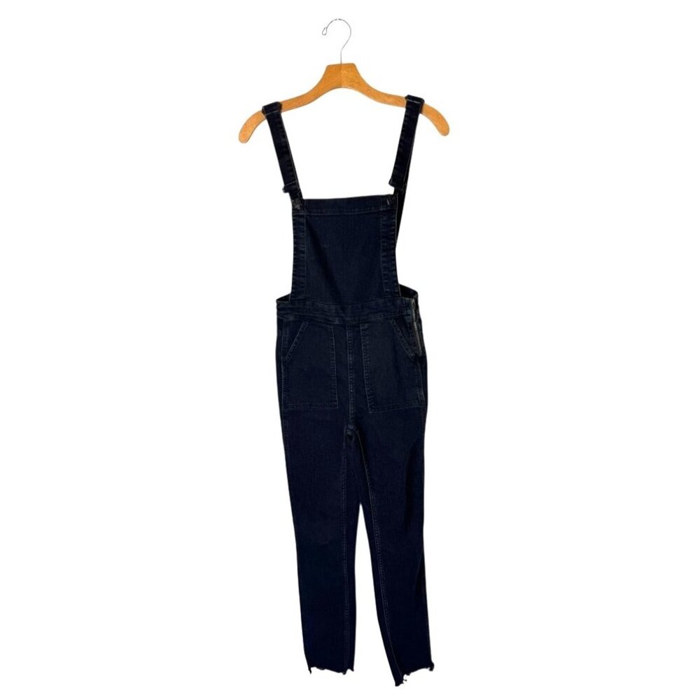 Madewell Overalls Women XS Washed Black Luna Denim Skinny Gothic Grunge‎ Outdoor - Picture 2 of 11
